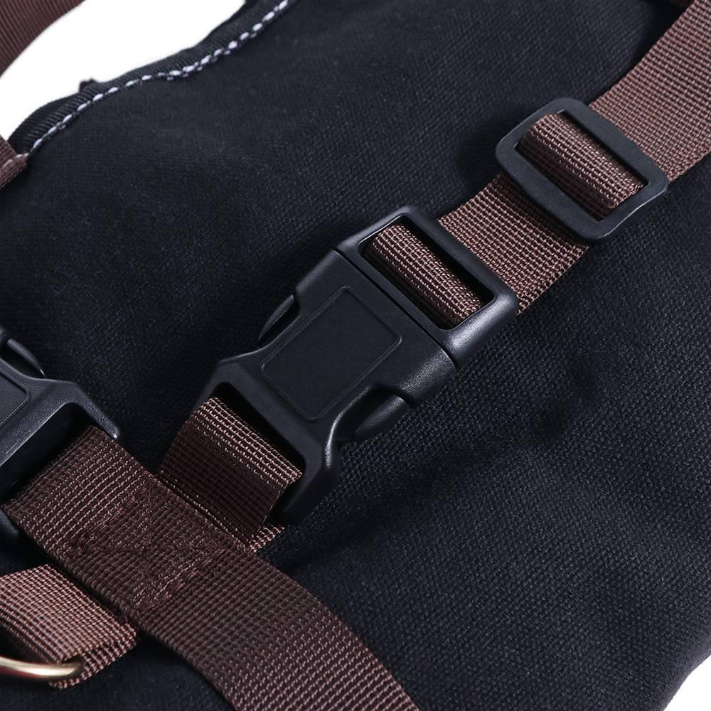 Heavy-Duty Waxed Canvas Tool Roll Bag Roll Tool Roll Up Bag Sturdy 15-Pockets Roll  Electrician
