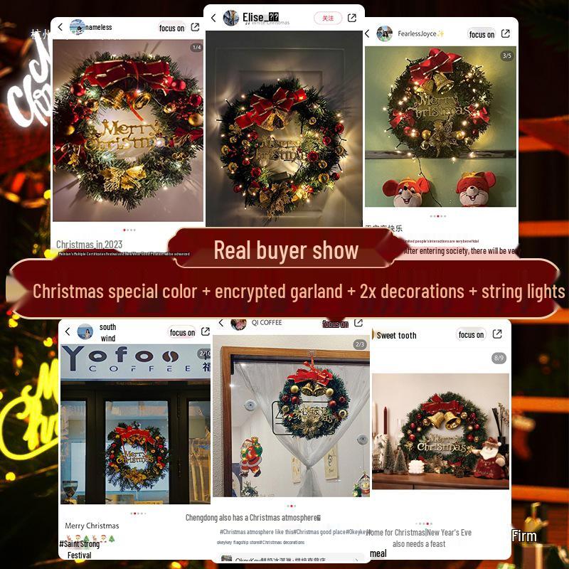 Kreativer Weihnachtskranz Tür- und Baumschmuck