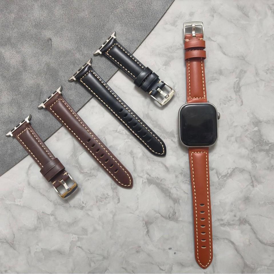 Retro Oil Wax Leather Strap for Apple Watch (Generations 1-11)