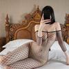 Fishnet Sheer Teddy Bodysuits Erotic Crotchless Lingerie Women Mesh Hollow Bodystockings Sexy Off Shoulder Full Teddies Bodysuit