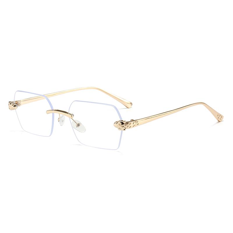 Xiaomi Women Rimless Square Sunglasses UV400 Gold Alloy Temples Multi Color Fashion Daily Shades