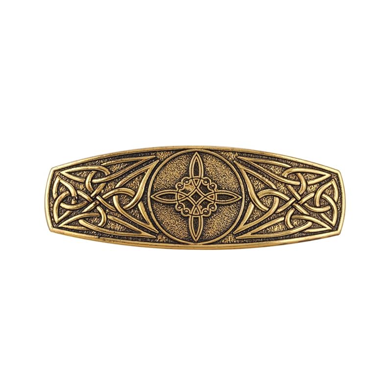 Amaxer Viking Gold Silver Barrettes for Women Girls Celtic Hair Clips for Thick Thin Hair Vintage French Hair Clips Hair Styling Accessories