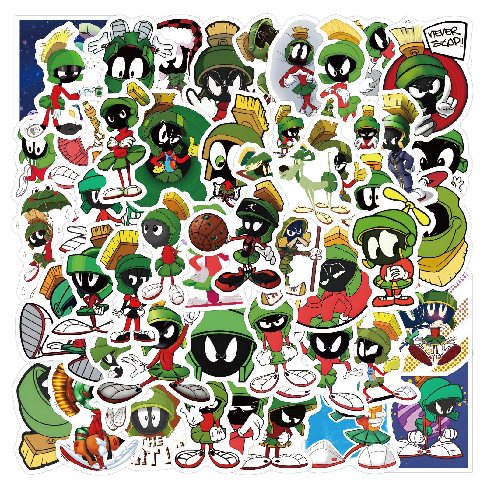 

110-Piece Marvin the Martian Stickers for DIY Decoration - Perfect for Suitcases and Water Bottles