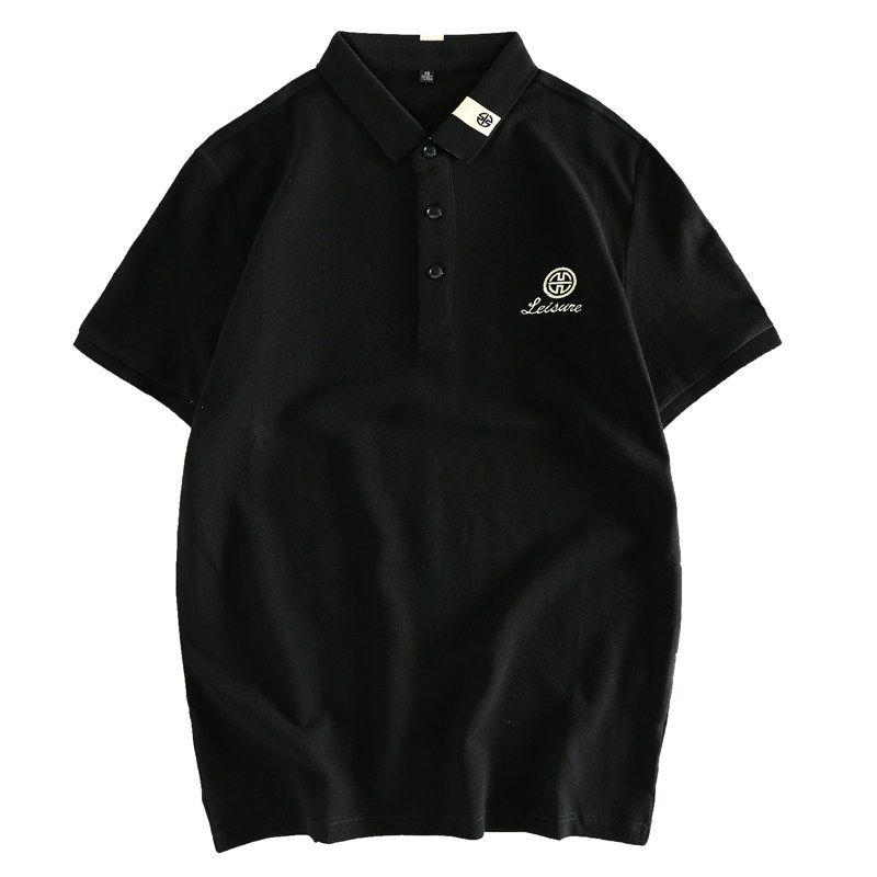 Original Order Withdraw from Cupboard Tail Goods Summer Lapel Embroidered Cotton Half Sleeve T-shirt Men's Business Casual Short sleeve Polo Shirt
