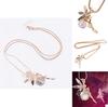 Stylish Angel Wing Pendant Necklace Floral Alloy Jewelry Gift For Women Corporate Event Souvenir