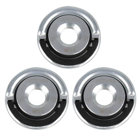 Angle Grinder Flange Nut M14 Thread Angle Grinding Tool Flange Nut Quick Clamping Nut Locking Plate Chuck Flange Nut for Angle Grinder Replacement