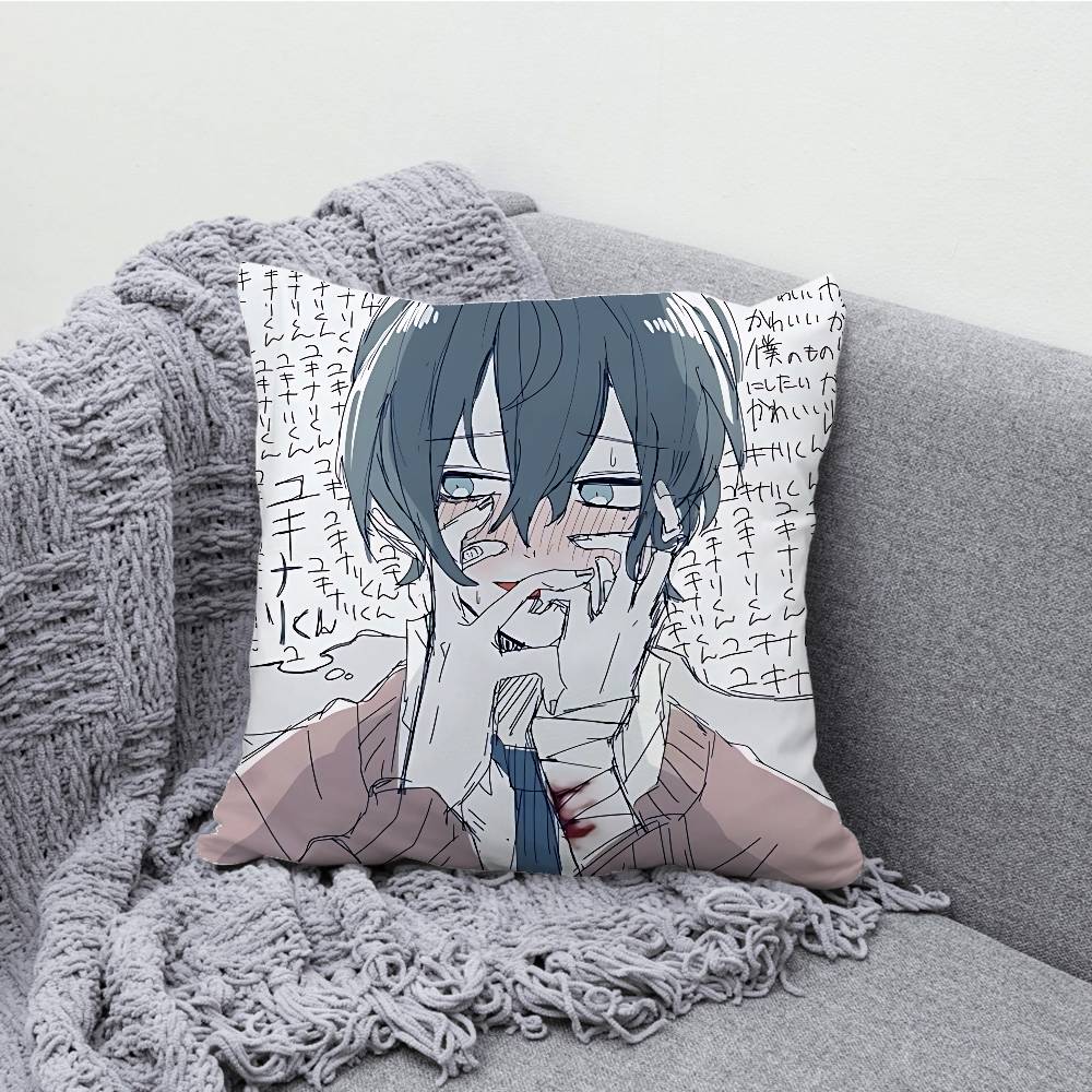 Yandere D-Doppo K-Kannonzaka Pillow Case Print Polyester Fiber 40X40 cm Home Sofa Throw Cushion Cover Decoration