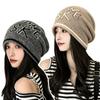 Jacquard Letter Beanie Knitted Hat Windproof Bucket Hat Versatile Beanies Hat  Autumn Winter