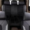 Black PU LeatherCar Seat Covers Protector Front+Rear Cushions Full Set Universal