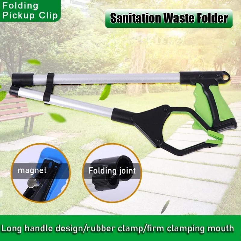 Portable Foldable Garbage Grabber Pick Up Device Gripper Extension Device Manual Tool Foldable Garbage Collector Pick Up Tool