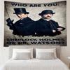 Sherlock Holmes Print Tapestry, Backdrop, Easy Setup, Ideal for Bedroom, Office & Living Room, with Aesthetic Wall Hanging Decor.