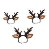 Pets Christmas Antlers Headband Adjustable Deer Hairband with Spotted Ears Deer Cosplay Headband for Dogs Cats Festive Costume Christmas Gift