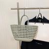 Large-capacity Hollow Beach Bag Candy Color Reusable PVC Basket Durable Portable Tote Bag  Holiday