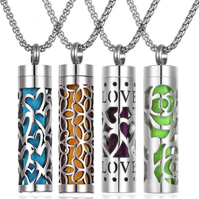 Stainless Steel Aromatherapy Necklace Diffuser Pendant Aroma Diffuser Locket Perfume Essential Oil Diffuser Pendant Necklace