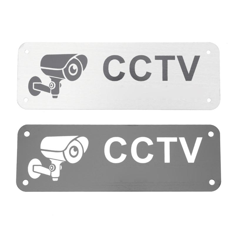 Kamera bezpieczeństwa CCTV Znak ostrzegawczy „W trakcie pracy” Metal odporny na rdzę Uchwyt z nadrukiem UV