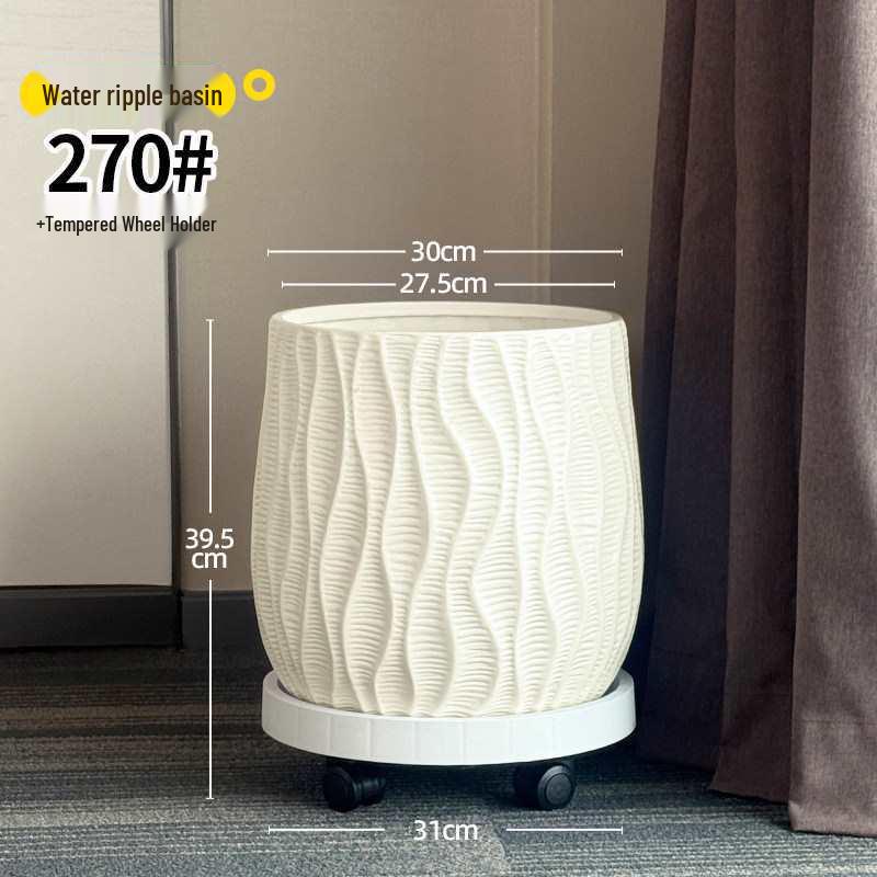 Large Caliber Resin Flower Pot for Monstera Deliciosa - Durable, Thickened Design with a Luxurious Touch