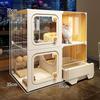Extra-Large Indoor Cat Villa: One Room, Living Room, Bathroom - Spacious Cat Cage & Nest with Integrated Toilet