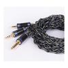 [JSHiFi-Nebula] 2pin 3.5mm Re-Cable Single Crystal Copper Silver Plated + Graphene Wire Flat 2pin 0.78mm Earphone Upgrade Cable 3.5mm Stereo Earphone