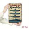 Vintage U-Boot Metallposter Wandkunst Nautische Garage Dekoration