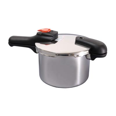 Pearl Metal Einhand-Schnellkochtopf, IH-kompatibel, Edelstahl, Druck umschaltbar, Rezept inklusive, Sparkochen, 4,5 l, H-5436