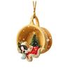 Yellow Tea Cup Dog Car Pendant Acrylic Car Hanging Charm Ornaments Christmas Car Pendant  New Year