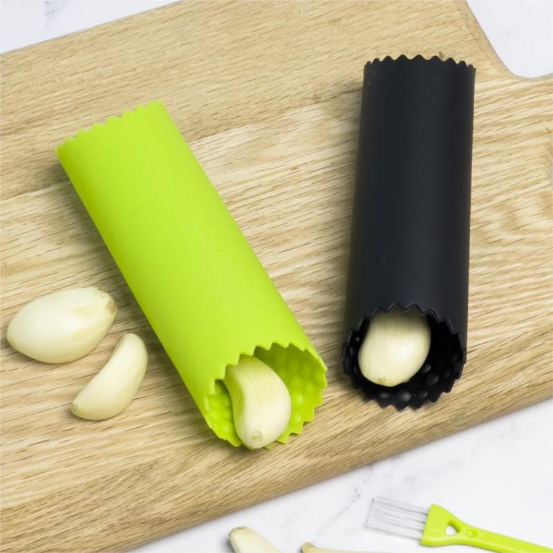Garlic Peeler Peeling Tube Silicone Garlic Roller Stripper Peeling Vegetable Fruit Tool Easy Useful  Kitchen Gadgets Peel garlic
