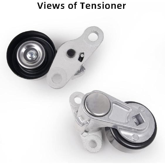 A/C Serpentine Drive Belt Tensioner Kit 90K-38159 Compatible With Cadillac Escalade 2002-2008, Chevrolet Avalanche 2002-2008, Express 2003-2008,