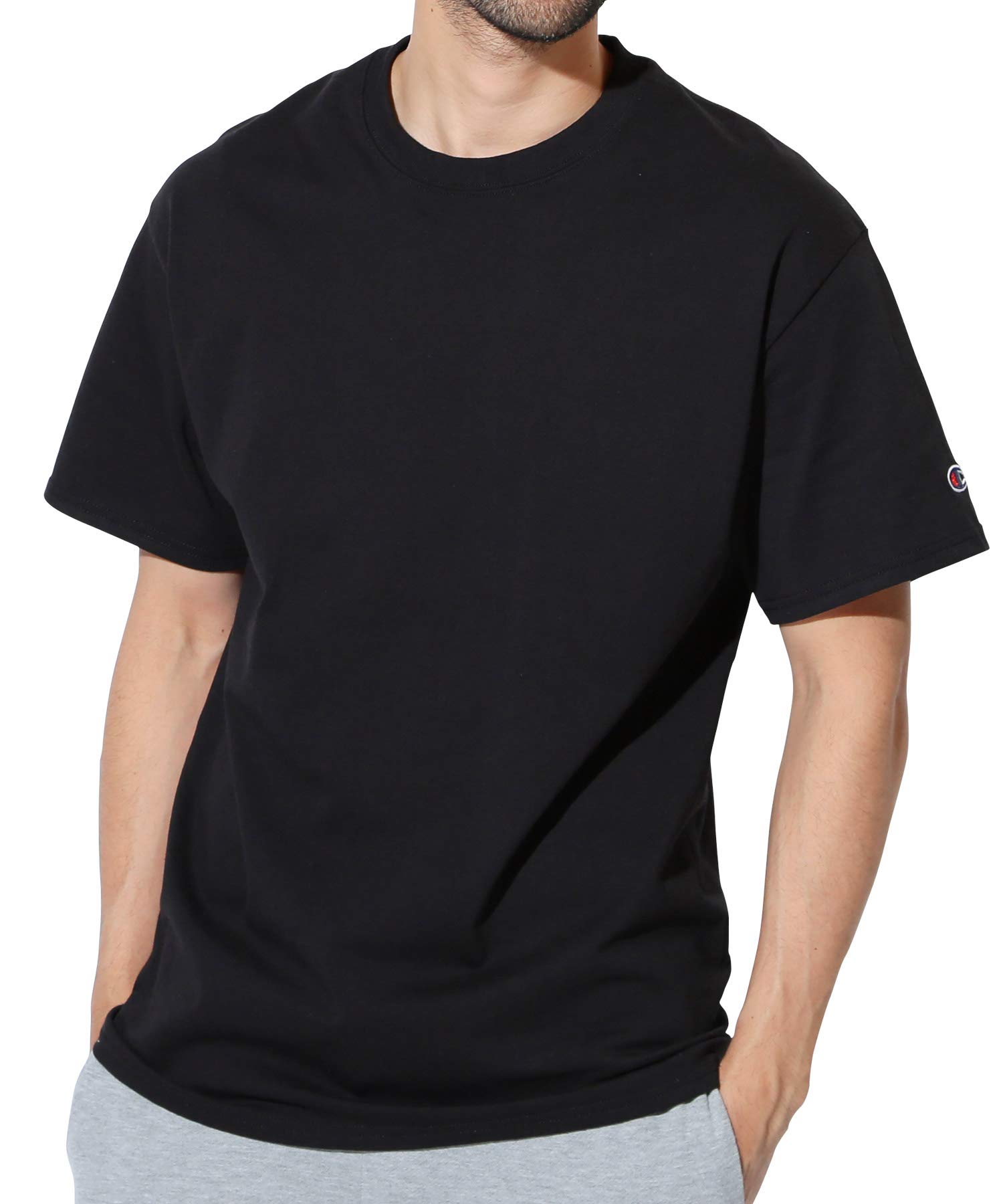 

Champion Authentic Basic Short Solid XXL T-Shirt, Men s, Sleeve, Cotton, Color, Black,