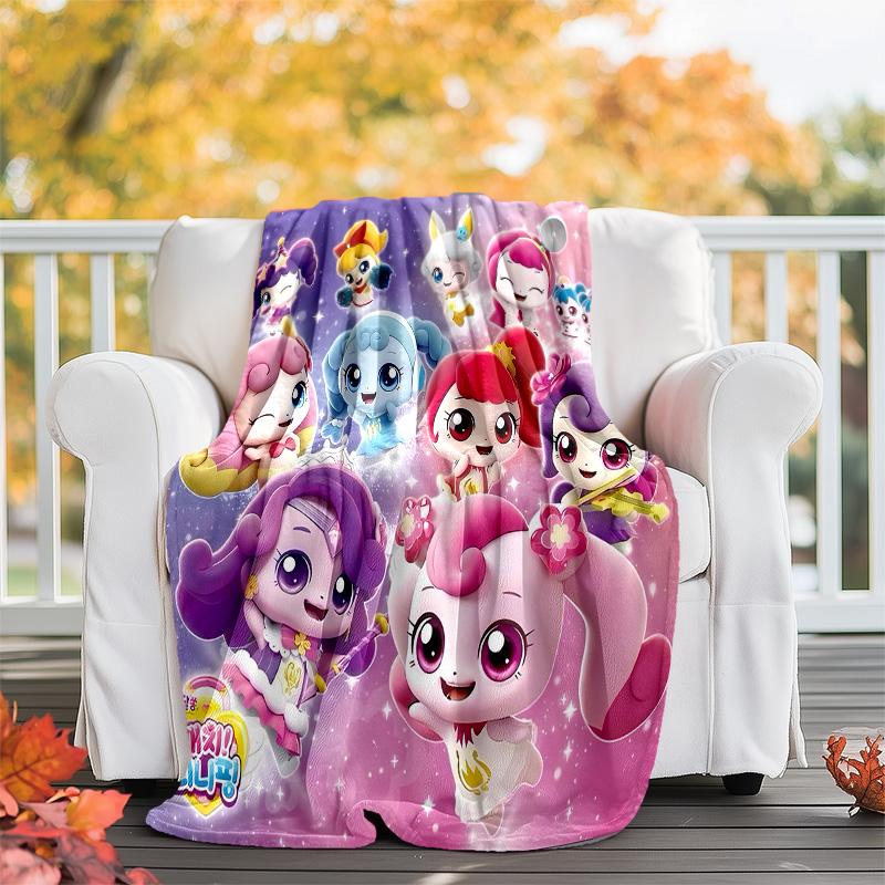 1pc Catch Teenieping Magic Sweethear2 Theme Blanket - Digital Print, Polyester, Cozy for All Seasons, Perfect for Outdoor, and Travel