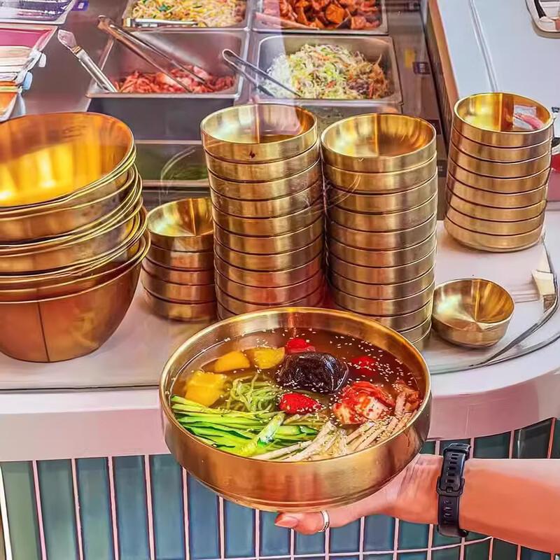 Koreanischer Stil Gold Edelstahl Schüssel Set