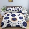 Bohemian Duvet Cover Set Universe Sun And Moon Themed Polyester Comforter Cover King Queen Full Size For Kids Boys Bedding Set