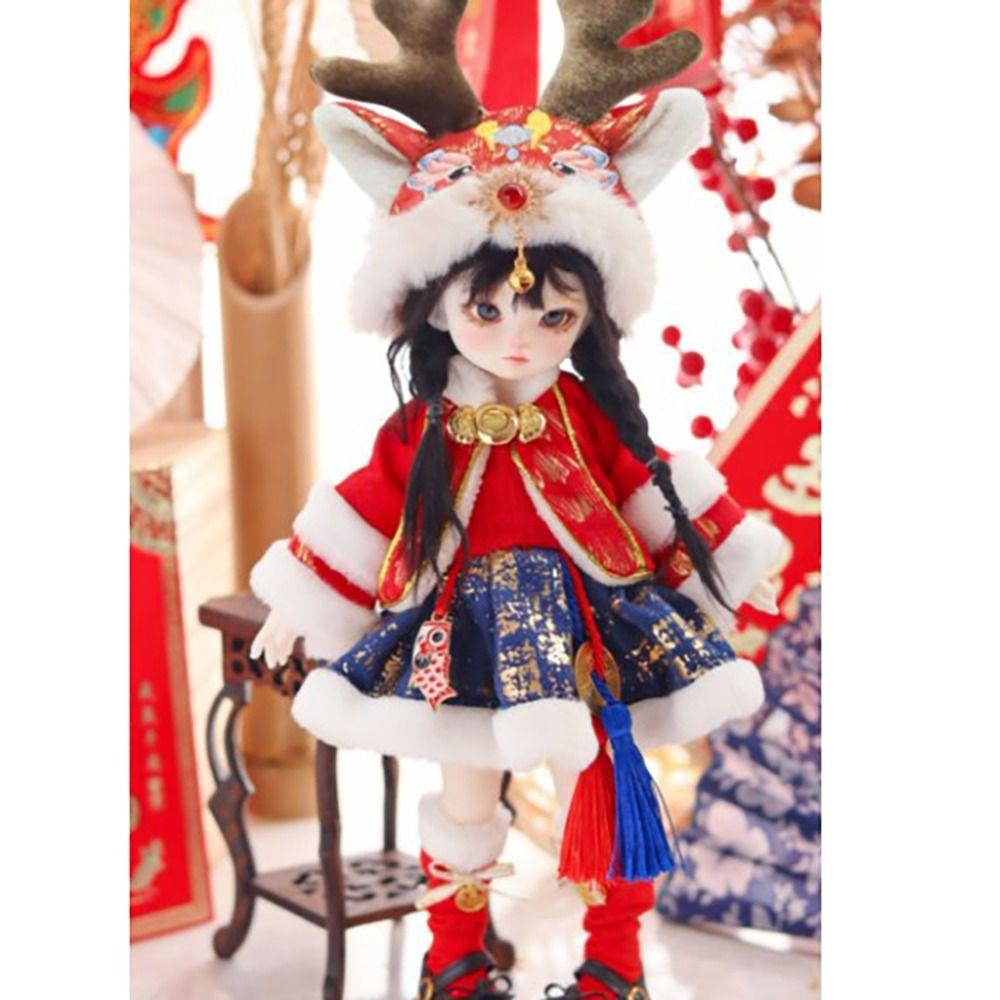 Retro 1/6 BJD Doll Outfit Set Lolita Maid Dress New Girl Toy Gift  (No Dolls or Shoes)