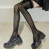 Spring Autumn Thin Lace Hollow White Thigh High Lolita Socks For Women Jk Cute Black Long Stockings