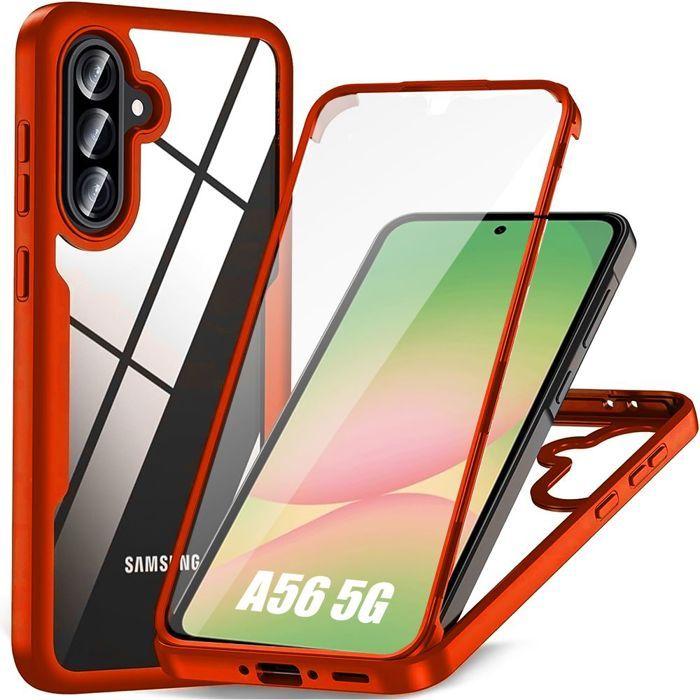 Coque de protection - BOOLING - pour Samsung Galaxy A56 5G - Bordure Renforcée - Rouge - Protection 360°