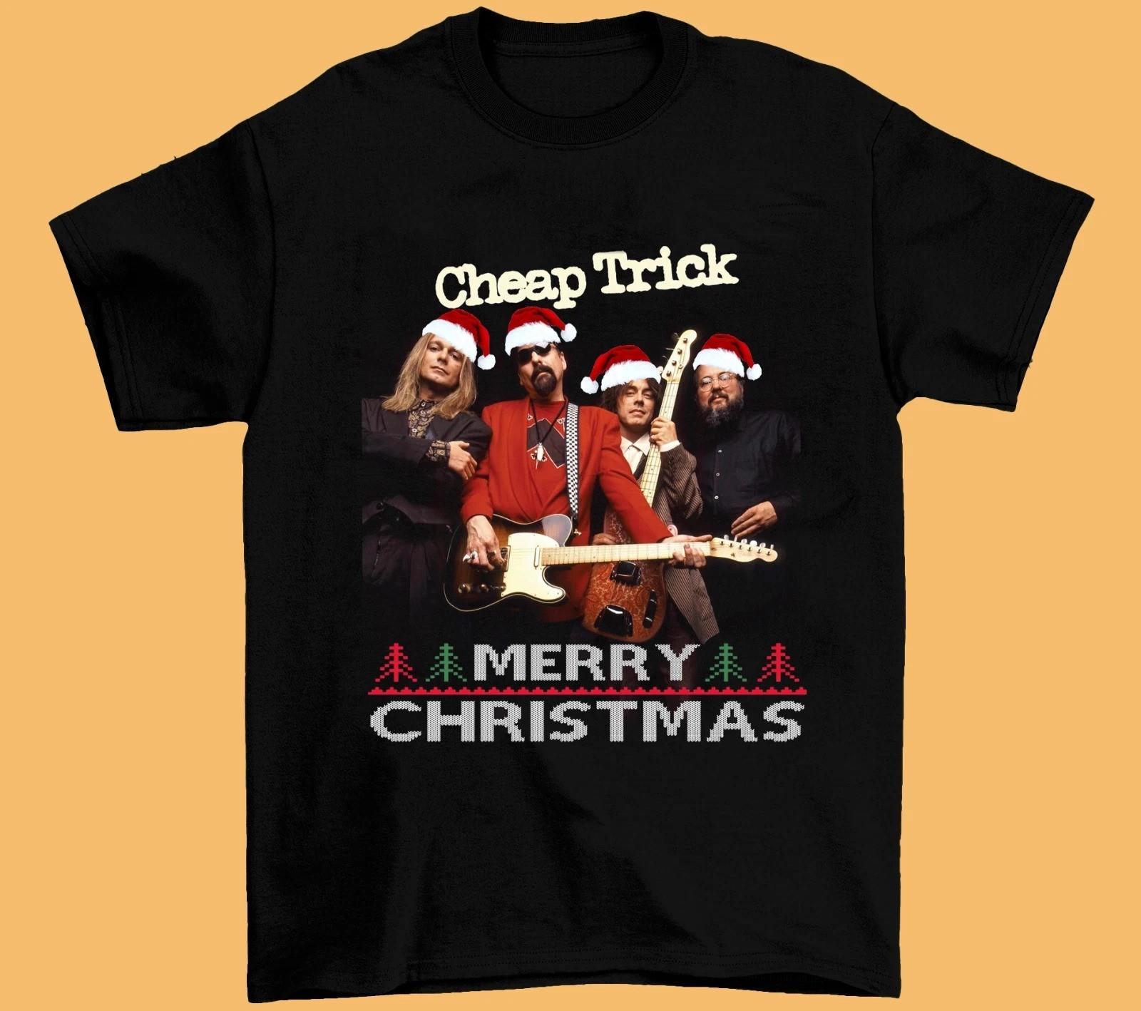 CHEAP TRICK Band Merry Christmas T-Shirt Black All size PP2547 XXXXL