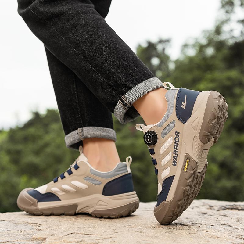 Warrior Hiking Shoes Retro Versatile Fashion Simple Sports Casual Lightweight Durable Non-Slip Low-Top Dad Shoes Men sneakers WXY(S)-4758N01