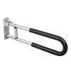 Flip Up Grab Bars Aluminium Alloy 23.6in Long Easy Mounting Foldable Bathroom Grab Bars for Toilet