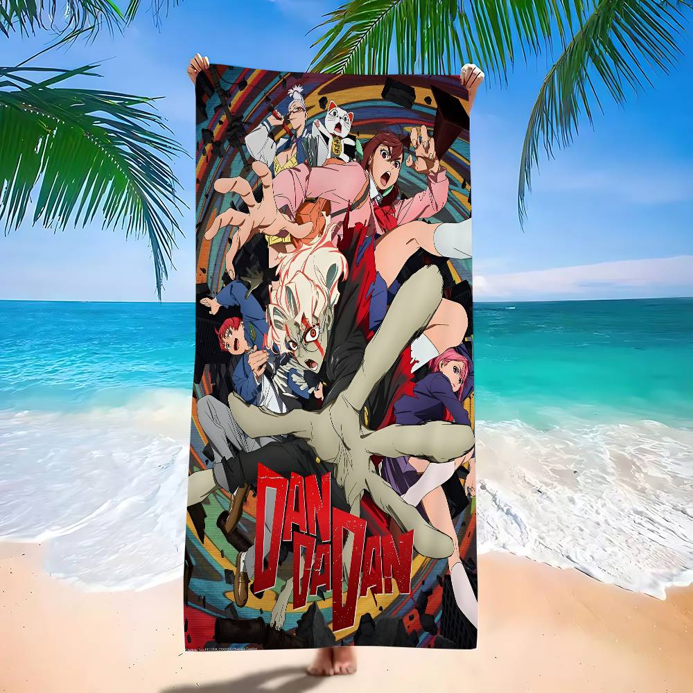 Anime D-Dandadan Ken Takakura Anime Beach Swimming Towel Soft Absorbent Washcloth Children's Gifts for Kids Travel Camping Gym