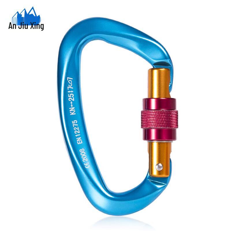 Anjiuxing D-Shape Screwgate Climbing Carabiner