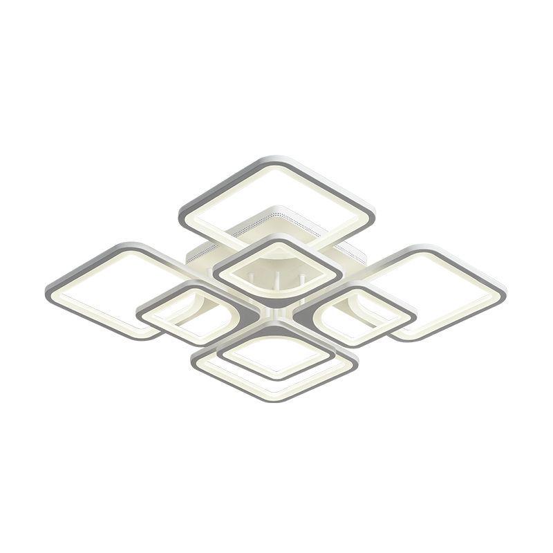 Acrylic Square Ceiling Light with Stepless Dimming for Living Room, Hotel, or Bedroom