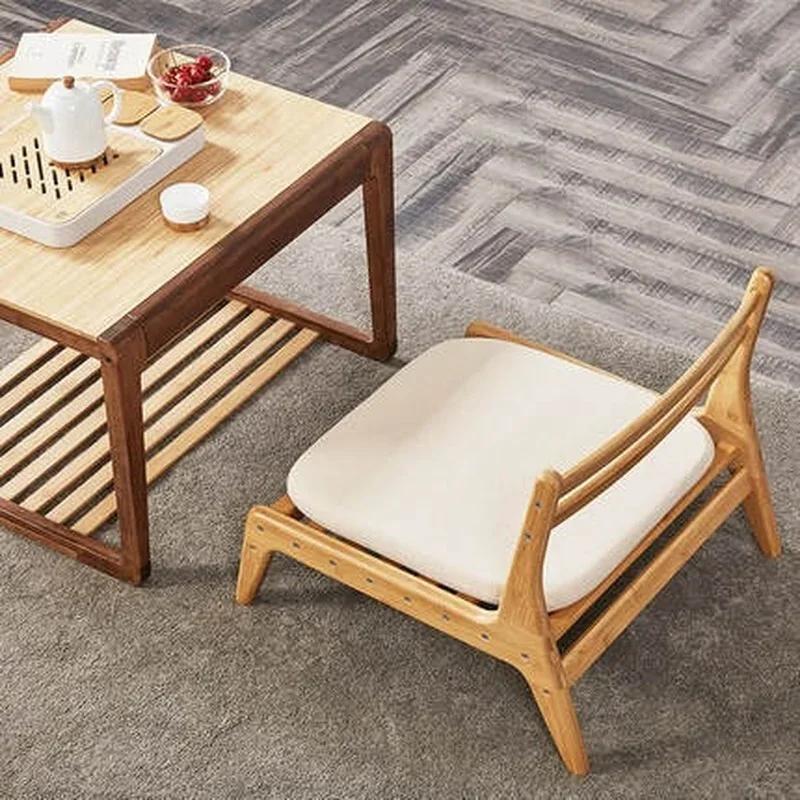 K-Star Meditation Cushion - Tatami Floor Chair with Backrest, Bamboo Furniture, Japanese Zaisu Style, Ideal for Living Room