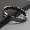 Hematite Black Elastic Square Beaded Bracelet Men and Women Fashion Bracelet