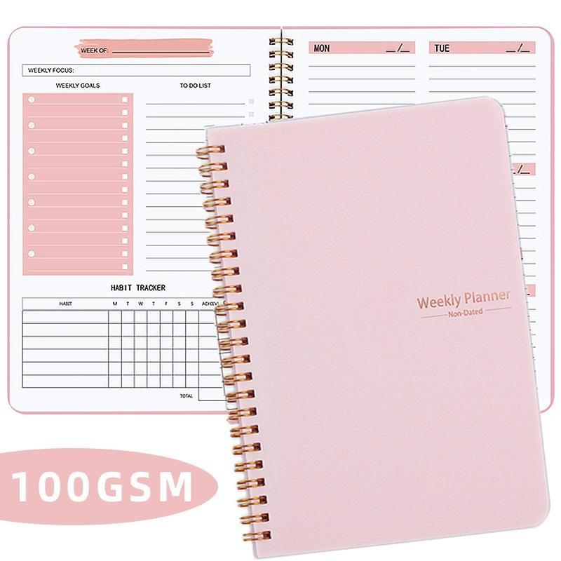 52 Weeks A5 English Schedule Book Weekly Planner Planner Coil Book Planner Notebook Schedule Book