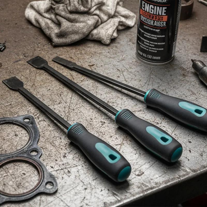 Motorcycle Engine Cylinder Rust and Scale Remover for Cars Cleaning Supplies for Auto Oil Scraper Auto Cleaning and Repair Tools