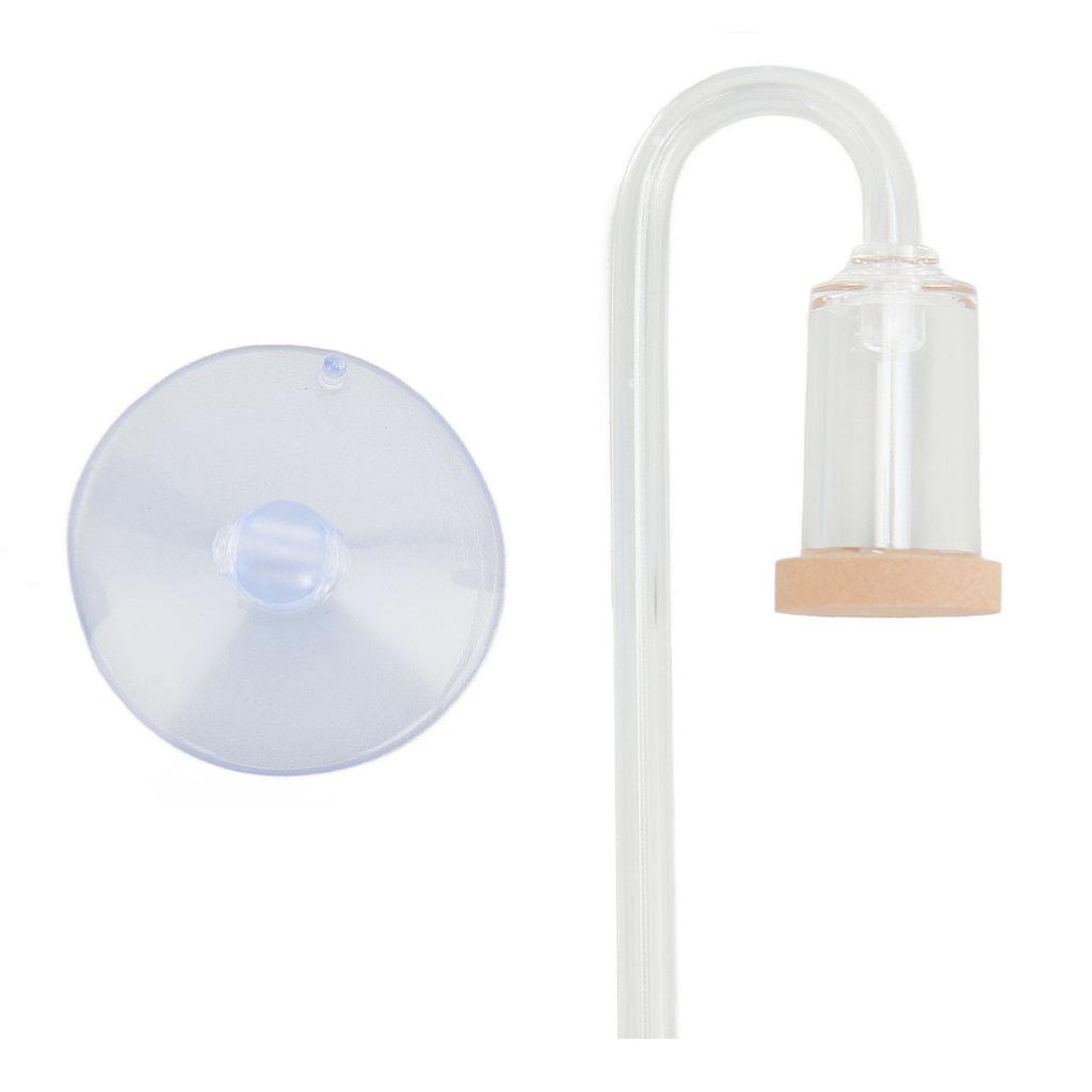 Aquarium CO2 Diffuser Slim Fish Tank Glass CO2 Refiner with Suction Cup for CO2 Glass Aquarium