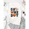Women's Heart Basketball Hoop Print T-Shirt Casual Sports Short Sleeve Summer Holiday Top
