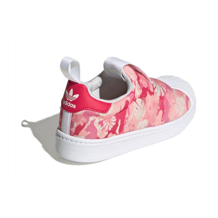 Adidas Originals Superstar Comfortable Shock Absorbing Durable Low Top Sneakers Kids Sneakers Pink FV7480