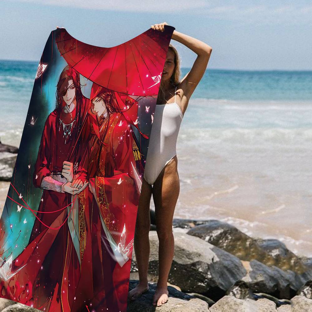 Tian Guan Ci Fu H-Heaven Official Blessing Bath Towel Microfiber Soft Water Absorbing Breathable For Girl Kids Decorative