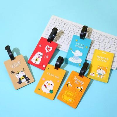 Cartoon Cute Animal Silicone Luggage Tag Suitcase Hangtag Signage Labels Luggage Anti-loss Anti-confusion Tag Travel Accessories