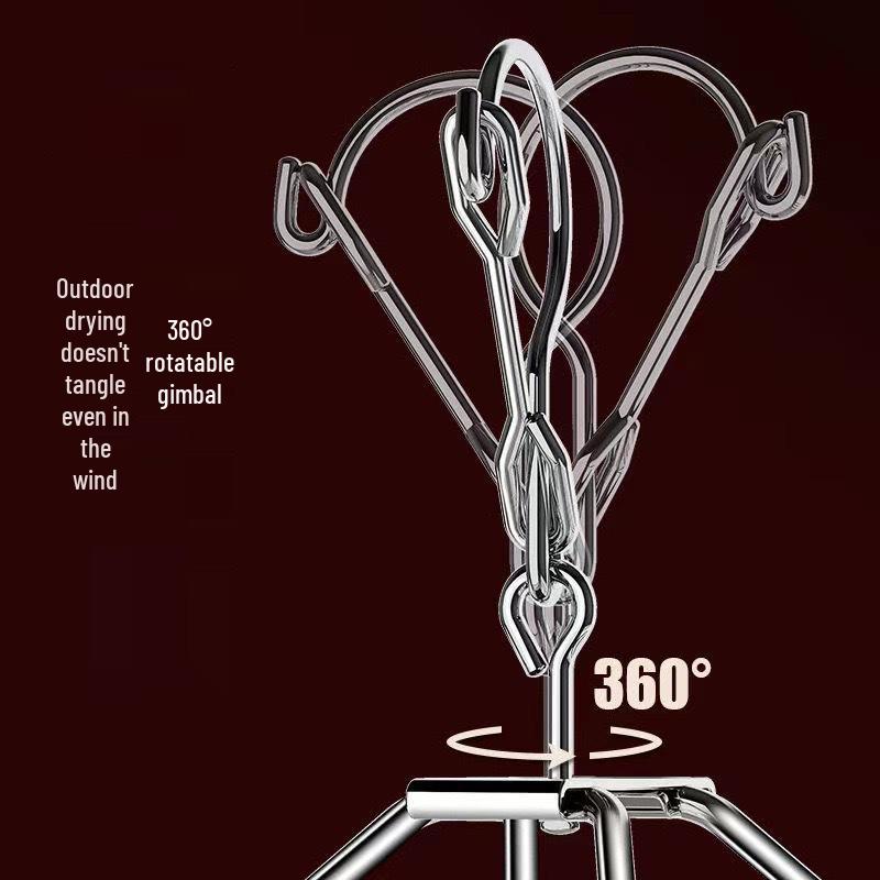 Cintre séchoir multiple en acier inoxydable pour chaussettes et sous-vêtements